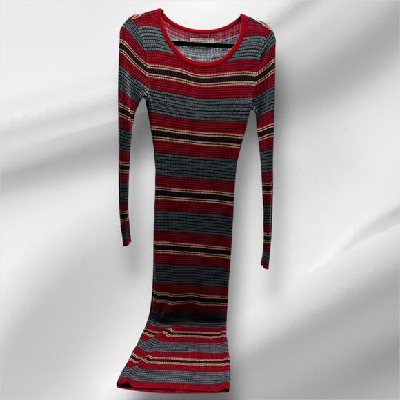 Abercrombie & Fitch Sweater Maxi Mermaid Dress Size Small Ribbed Long-Sleeve Y2K - Picture 2 of 8